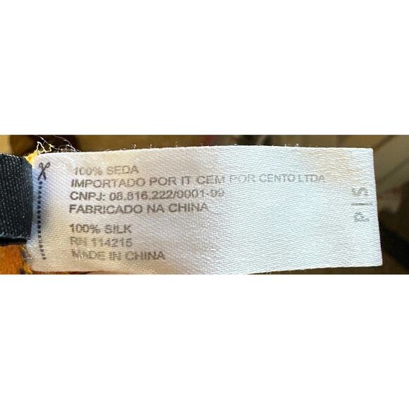 Vix by Paula Hermanny 100% silk abstract print sheer cover up tunic size small - Picture 6 of 6